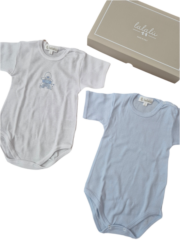 Body bi-pack in cotone manica corta