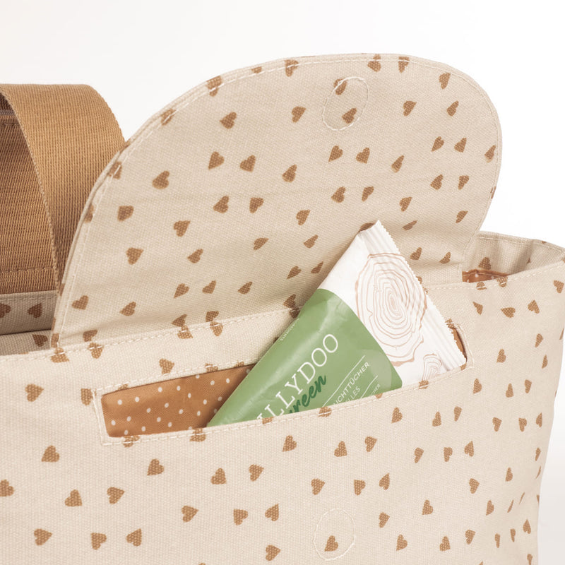 Borsa organizzatrice cuori cannella