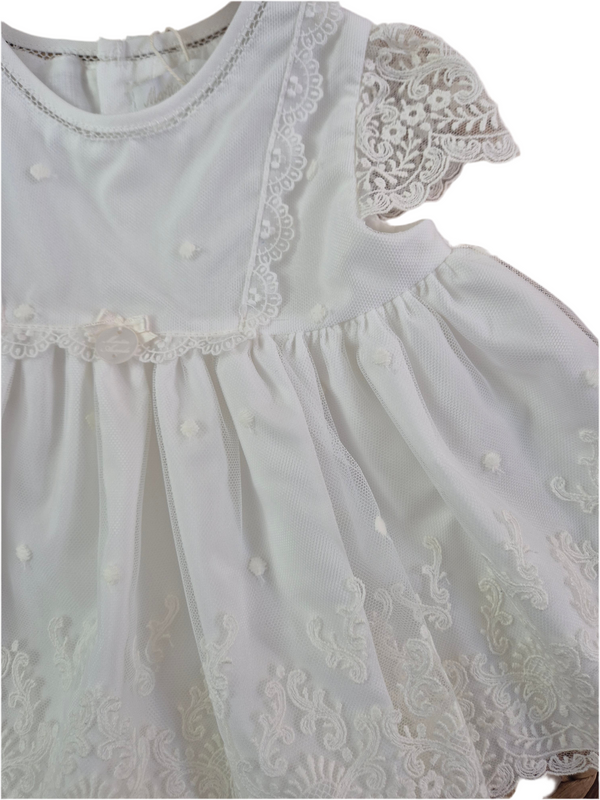 Completo battesimale con culotte e cuffia