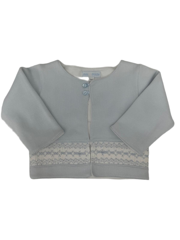 Cardigan in cotone pima punto smock