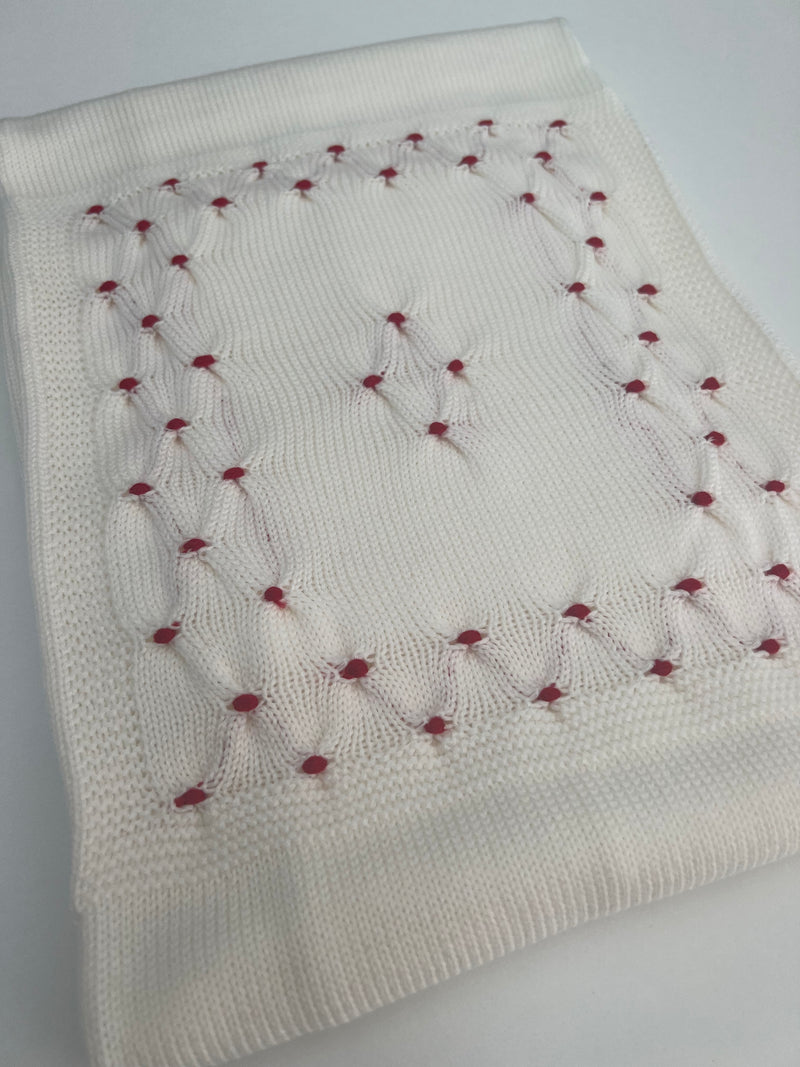 Coperta in pura lana punto smock