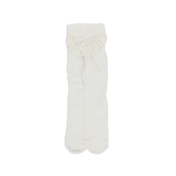 Collant microrete con tulle "pizzo "