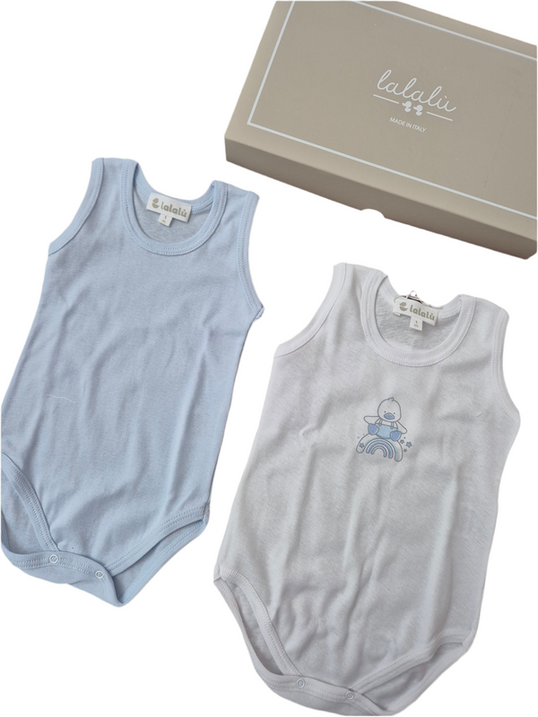 Body bi-pack in cotone spalla larga