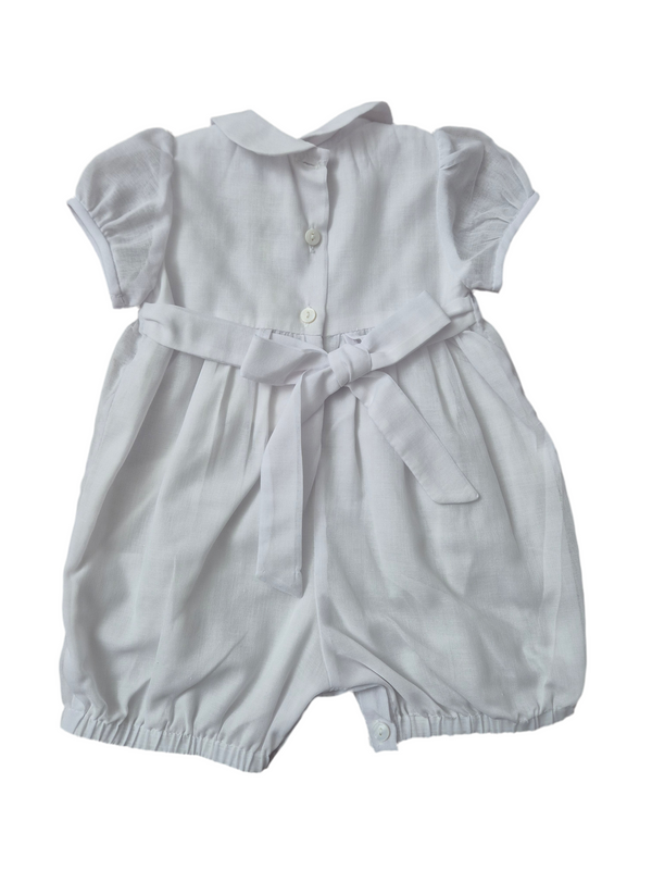 Pagliaccetto battesimale punto smock
