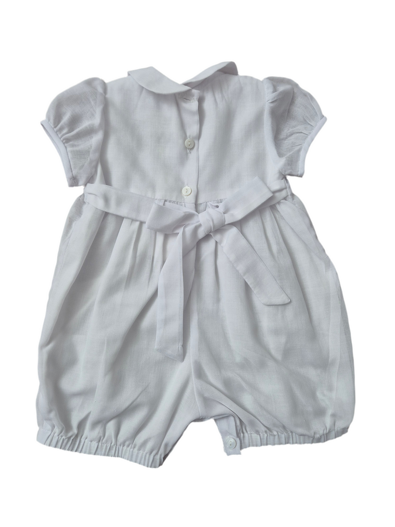 Pagliaccetto battesimale punto smock