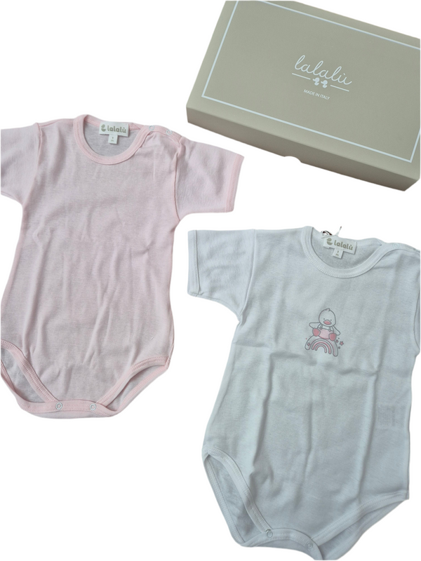 Body bi-pack in cotone manica corta