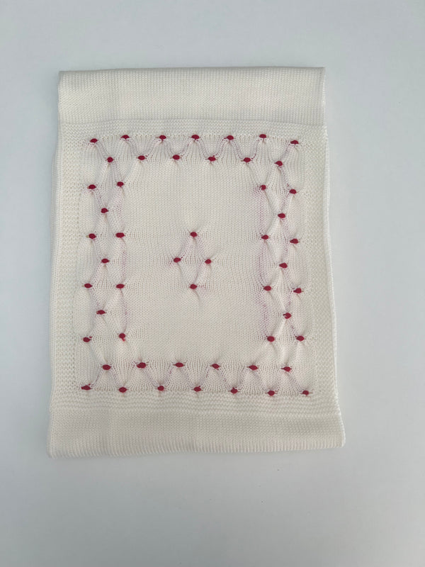 Coperta in pura lana punto smock