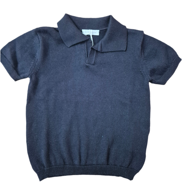 Polo in filo con colletto vari colori