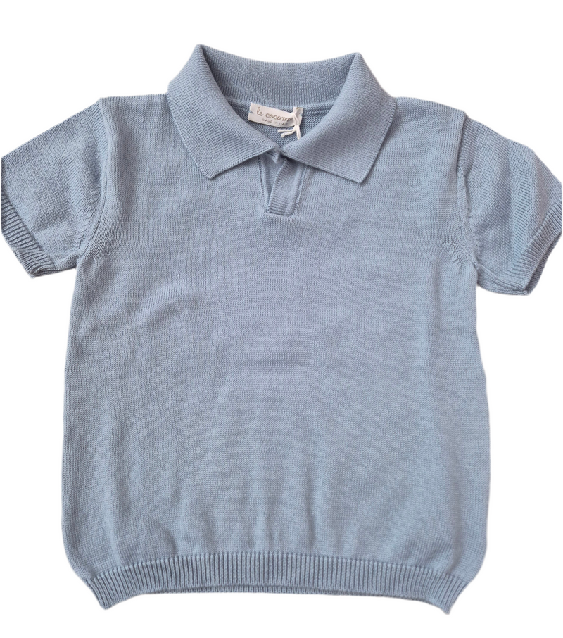 Polo in filo con colletto vari colori