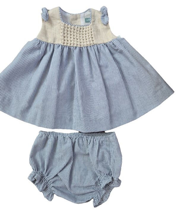 Completo blusa e culotte righe in cotone