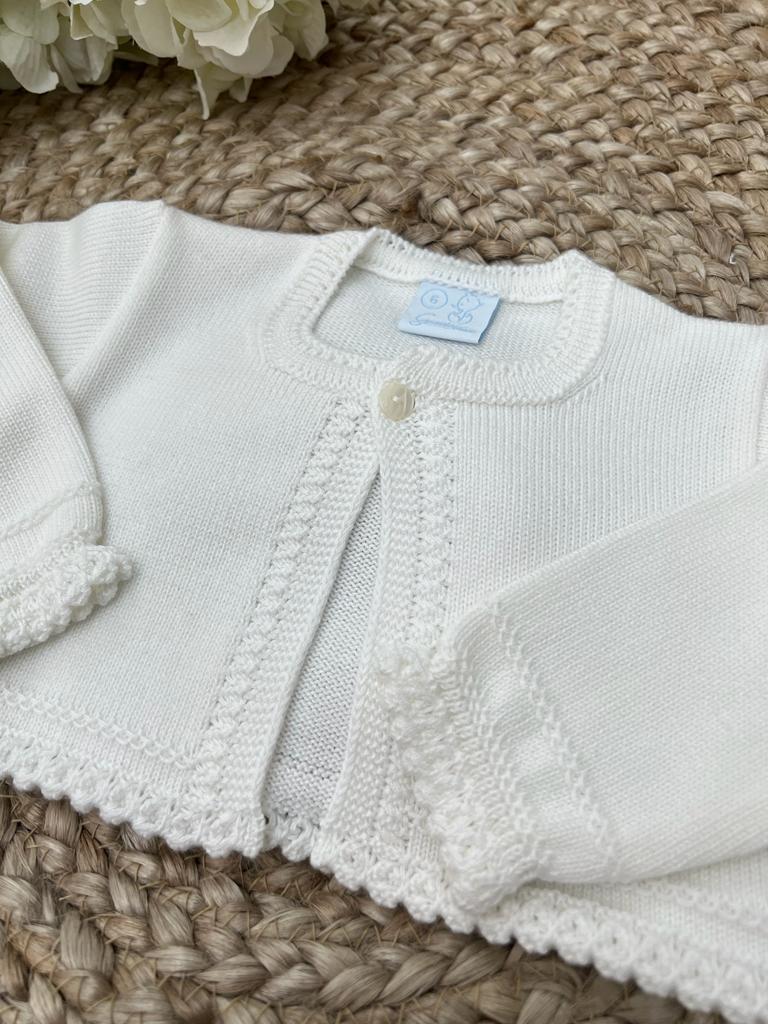 Cardigan corto in filo di cotone