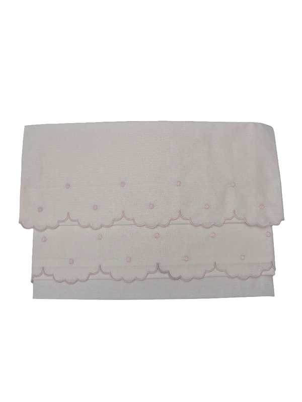 Set lenzuola 3 pezzi in cotone pois