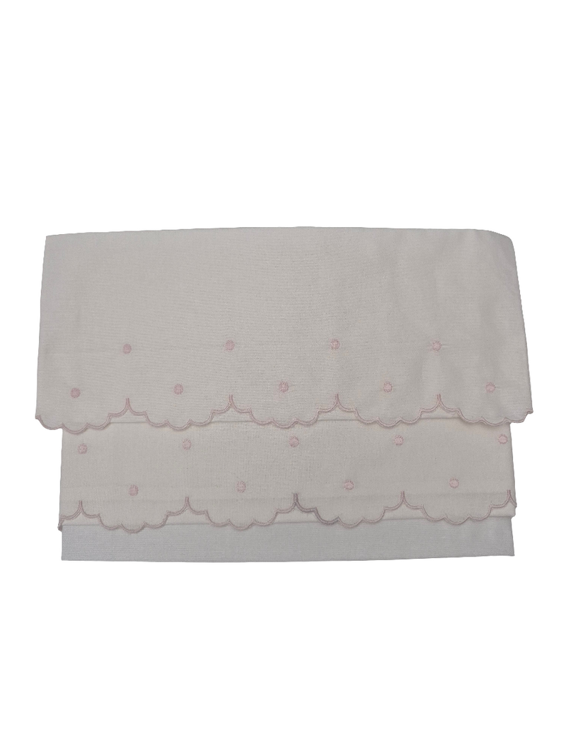 Set lenzuola 3 pezzi in cotone pois
