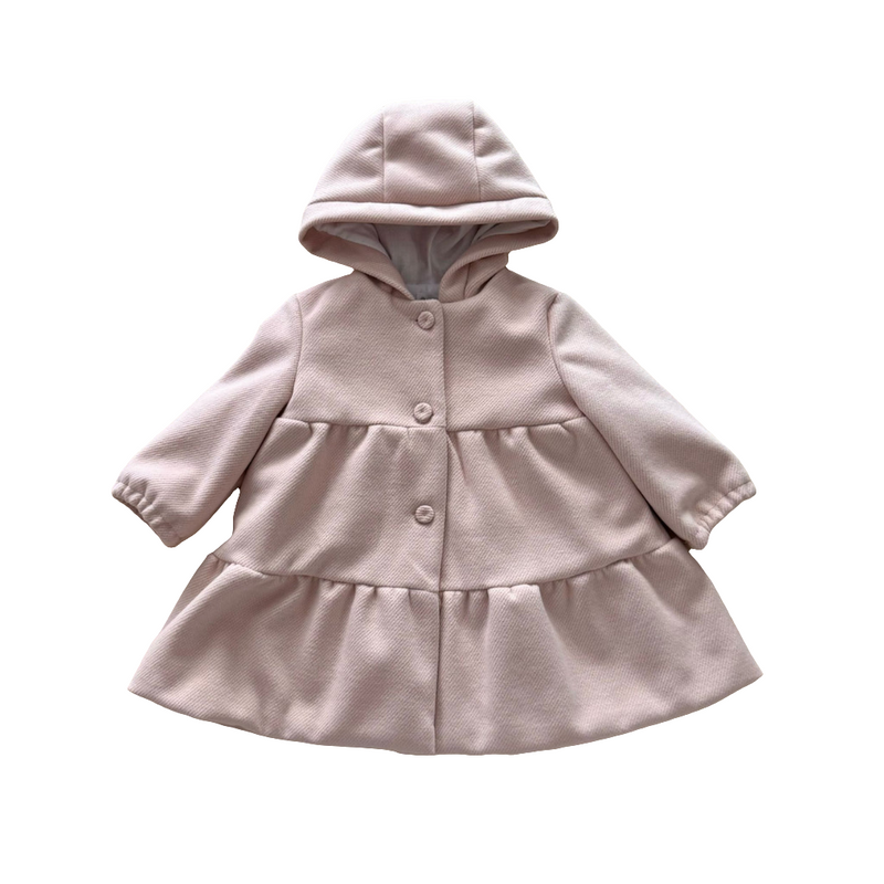 Cappotto in panno con cappuccio