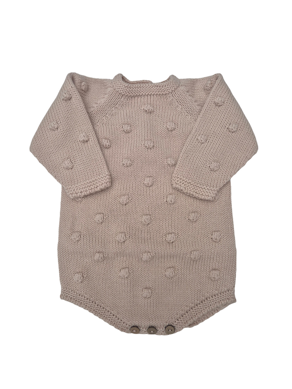 Pagliacetto in cotone organico pois in rilievo