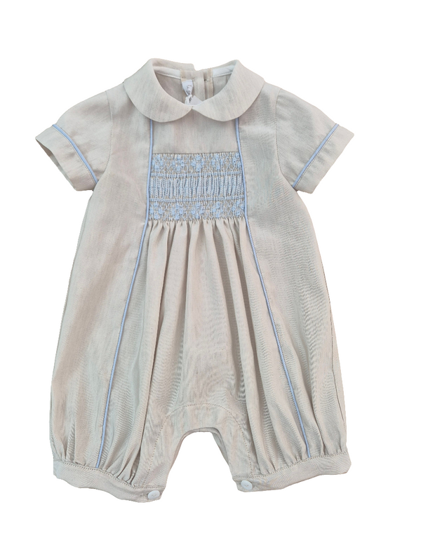 Pagliaccetto cerimonia in shantung punto smock