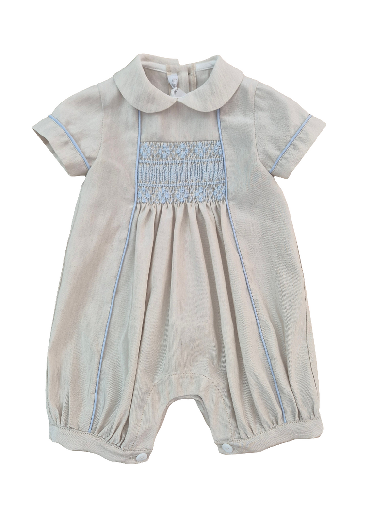 Pagliaccetto cerimonia in shantung punto smock