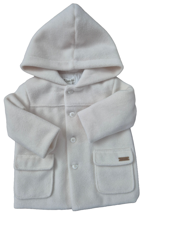 Cappotto in panno con cappuccio
