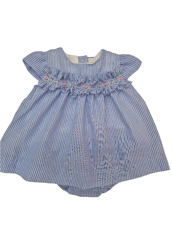 Completo a body punto smock in cotone