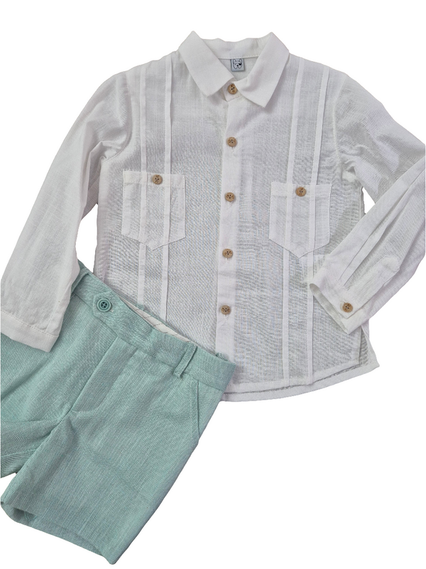 Completo bimbo camicia e bermuda