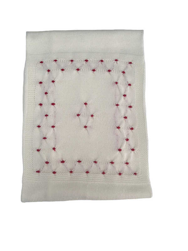Coperta in pura lana punto smock
