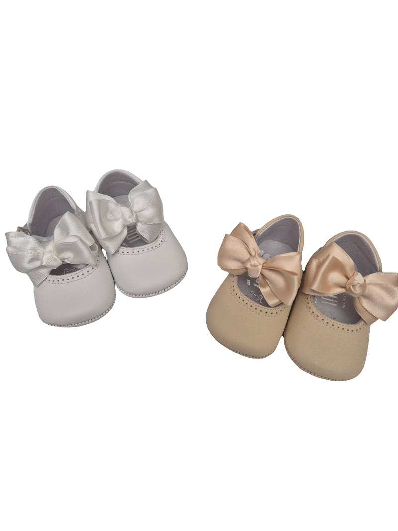 Ballerine culla con fiocco in raso vari colori