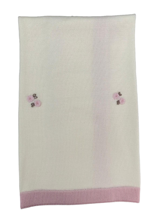 Coperta in pura lana roselline