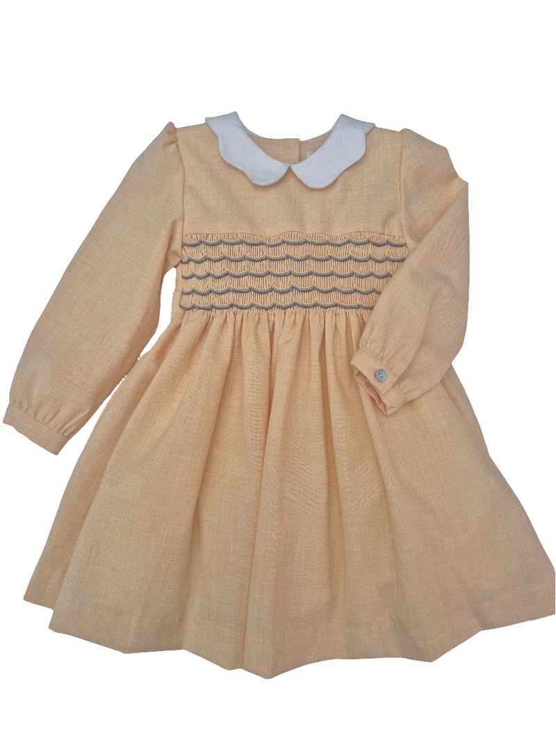 Abito in flanella con punto smock vari colori