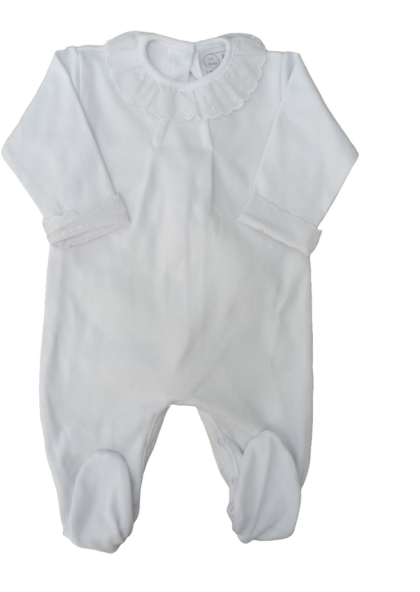 Tutina cotone con collo rouche