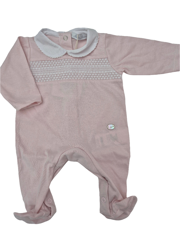 Tutina in cotone punto smock
