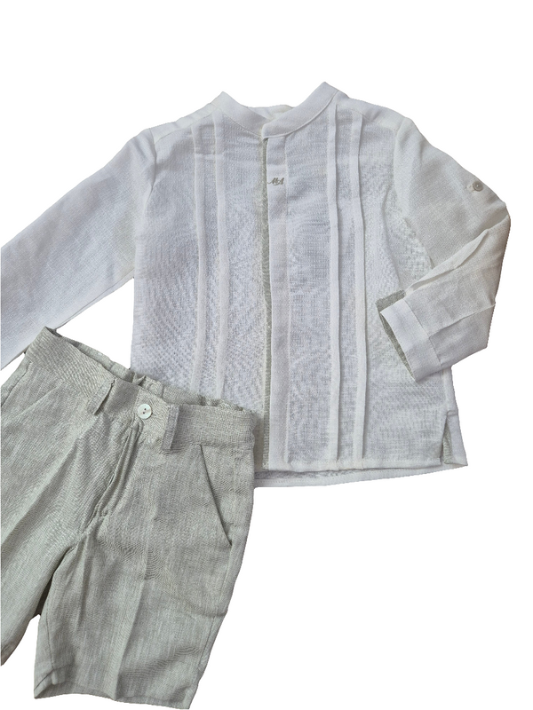 Completo camicia e bermuda in lino