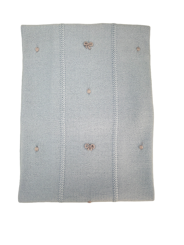 Coperta in pura lana fiocchetti
