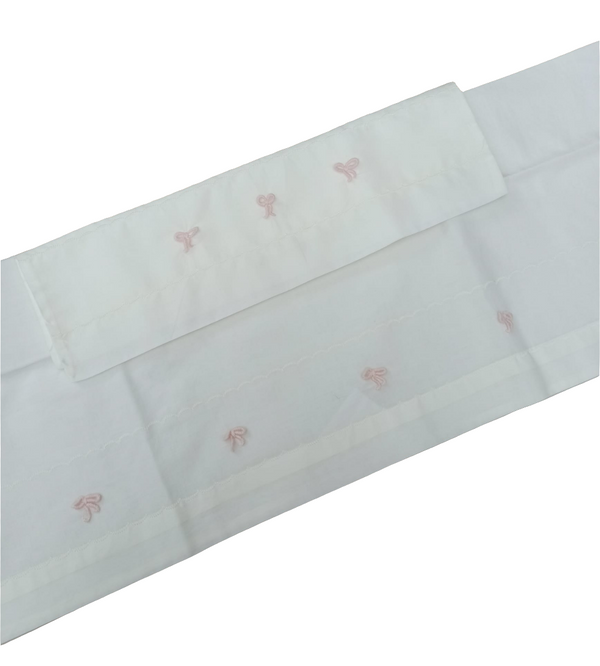 Lenzuolo per passeggino con fiocchetti