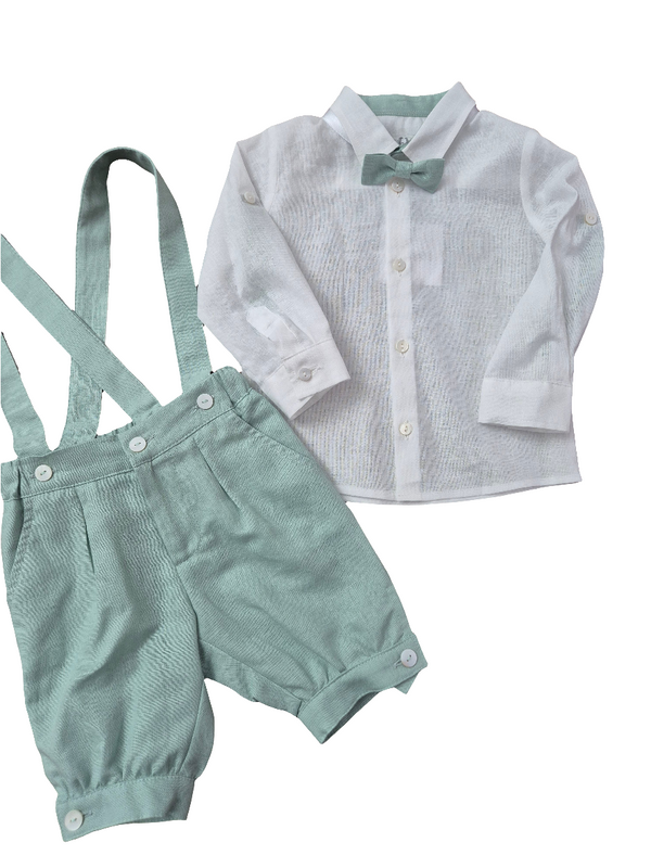 Completo camicia e salopette elegante