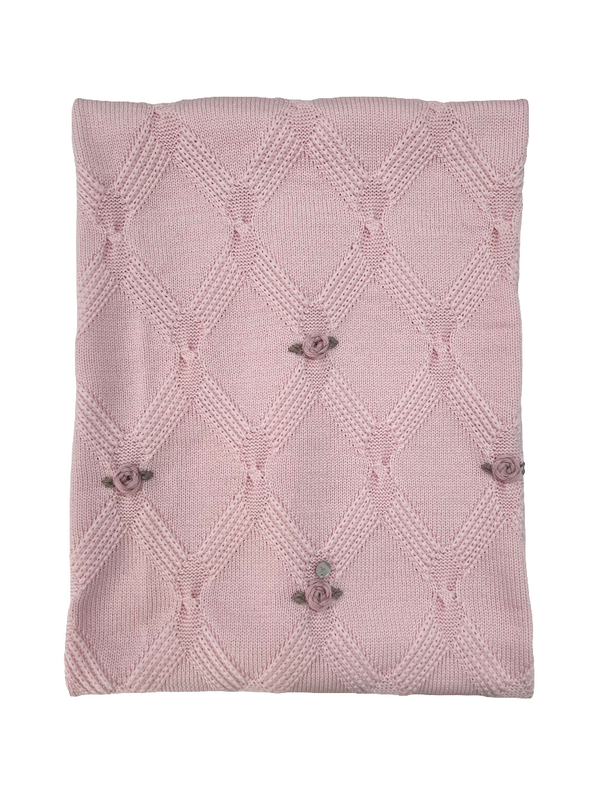 Coperta in pura lana roselline