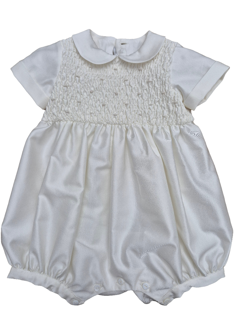 Pagliaccetto battesimale punto smock