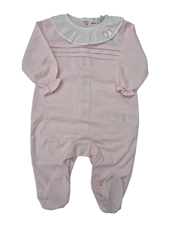 Tutina in cotone collo rouche