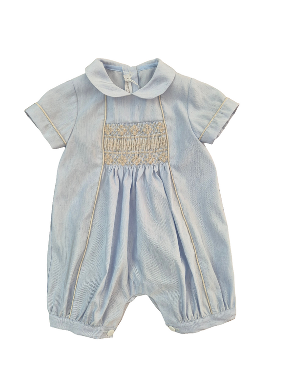 Pagliaccetto cerimonia in shantung punto smock