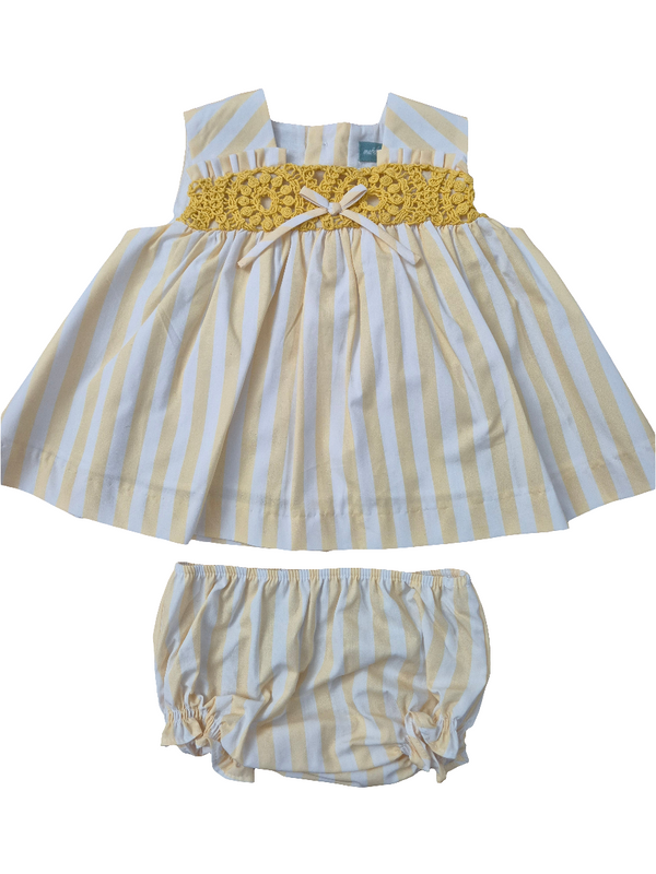 Completo con culotte righe in cotone