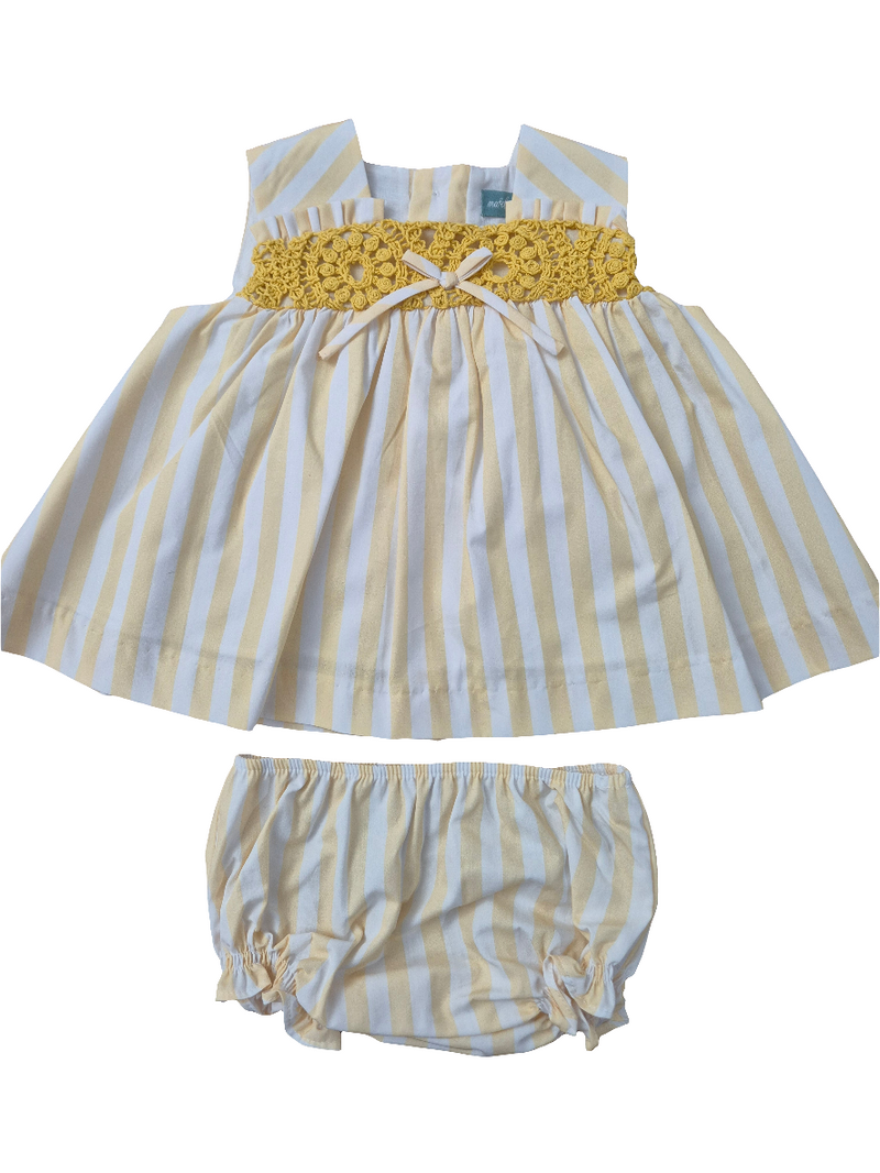 Completo con culotte righe in cotone
