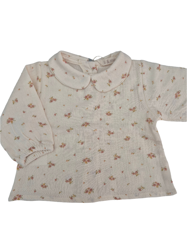 Camicia in cotone organico fantasia fiori