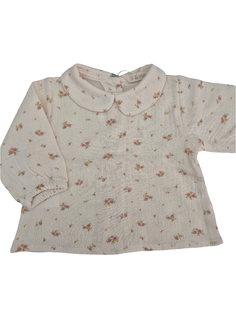 Camicia in cotone organico fantasia fiori