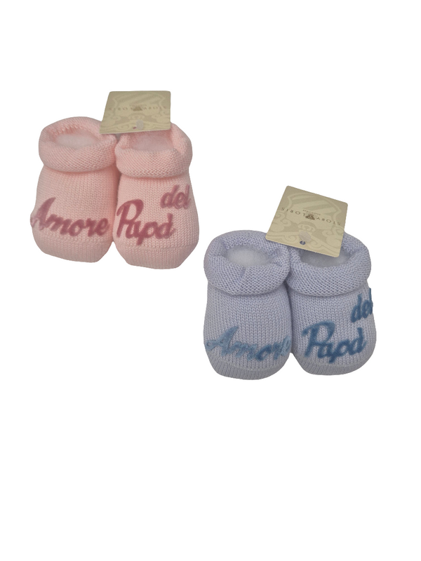 Babbucce in pura lana Amore del Papà vari colori