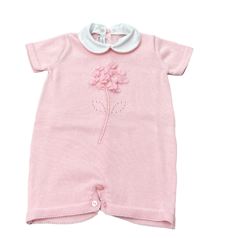 Pagliaccetto in filo rosa petalo