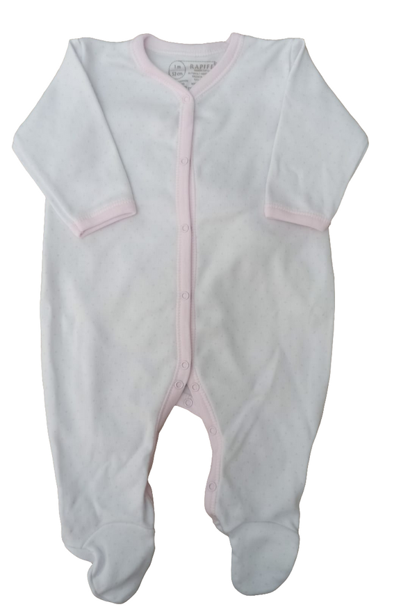 Tutina in cotone con pois rosa