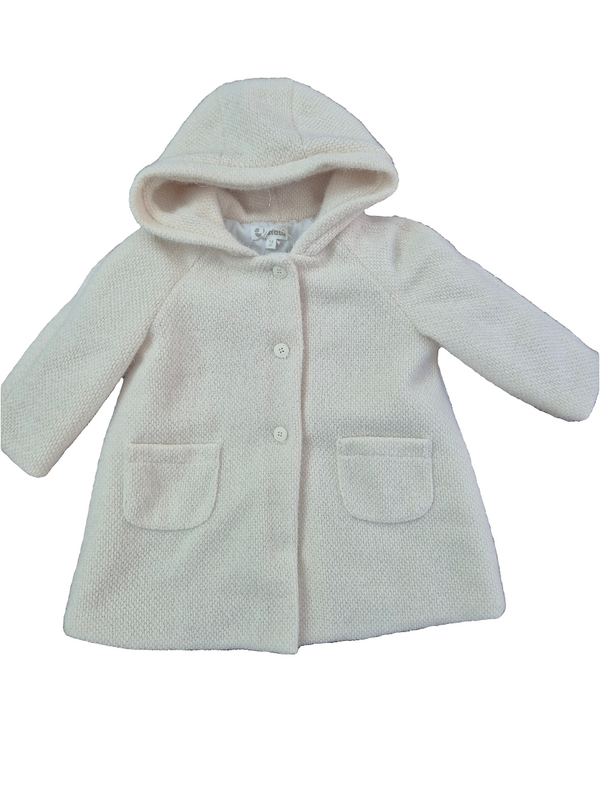 Cappotto in panno con cappuccio