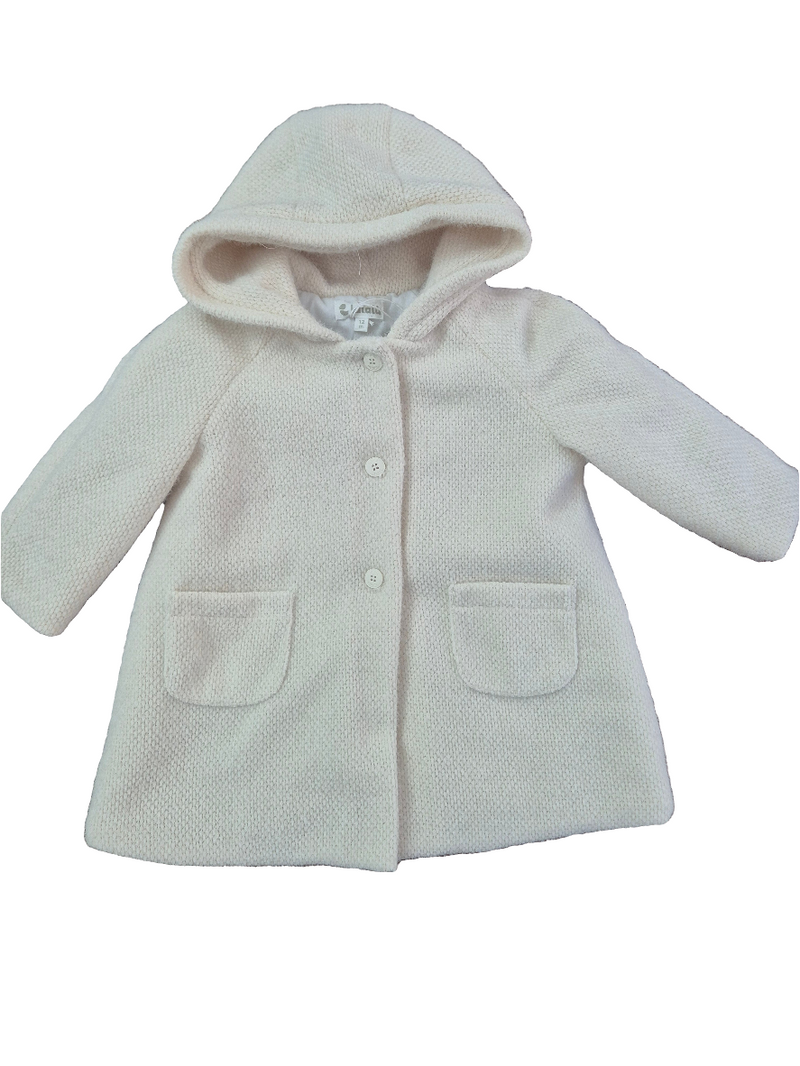 Cappotto in panno con cappuccio