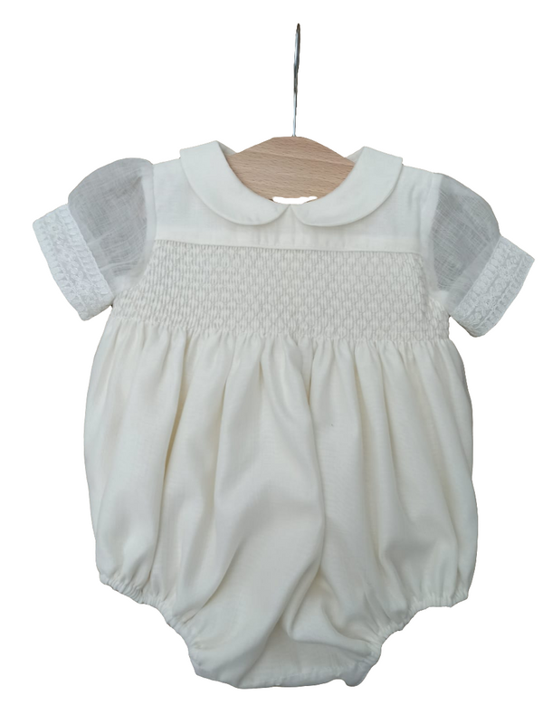Pagliaccetto battesimale in organza
