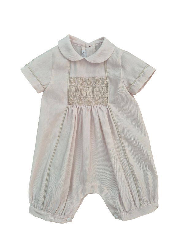 Pagliaccetto cerimonia shantung punto smock