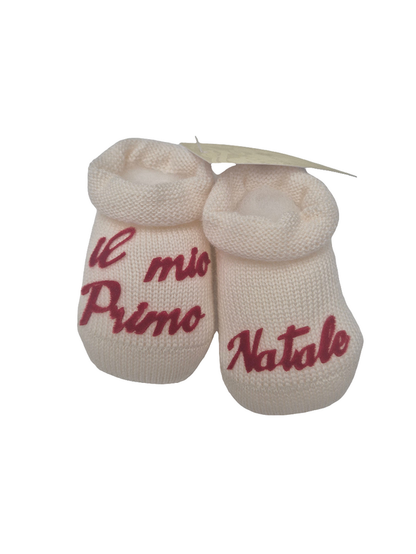 Babbucce in pura lana il mio Primo Natale